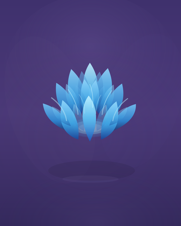 Large preview of Blue Lotus Study experimental print