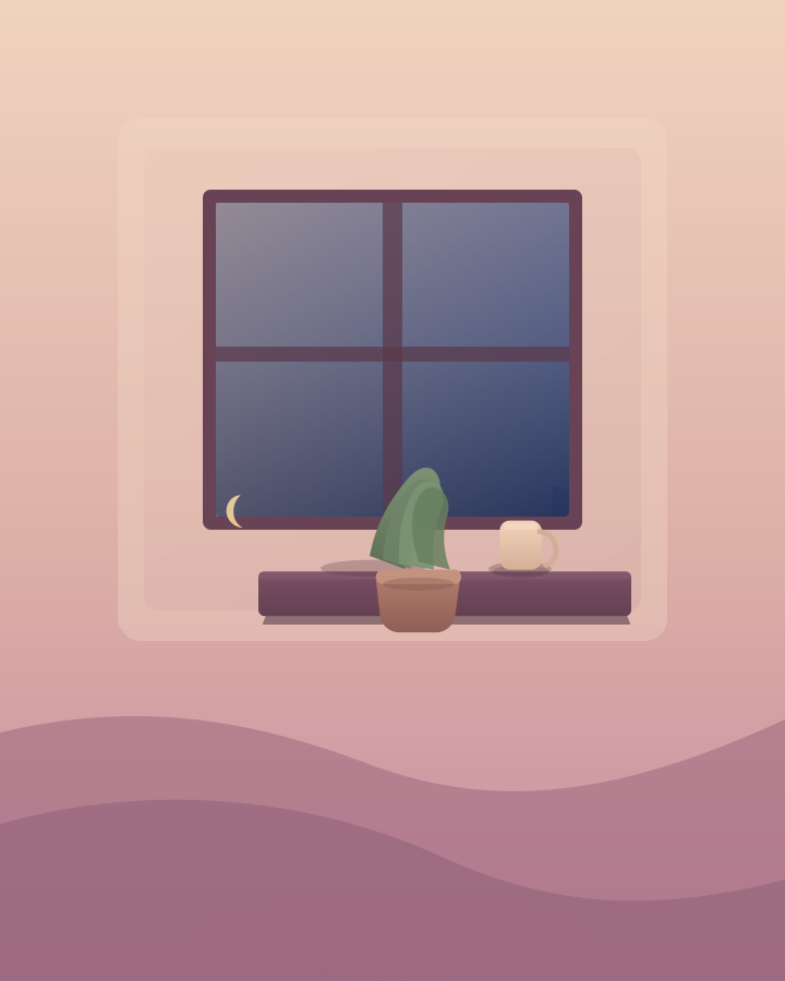 Moon Shelf Study experimental warm interior-window print preview